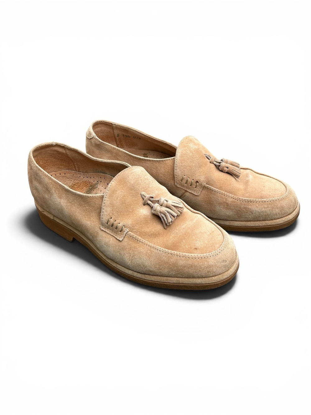 McGregor men’s tan Suede Tassel Loafers size 8 1970s made in Poland